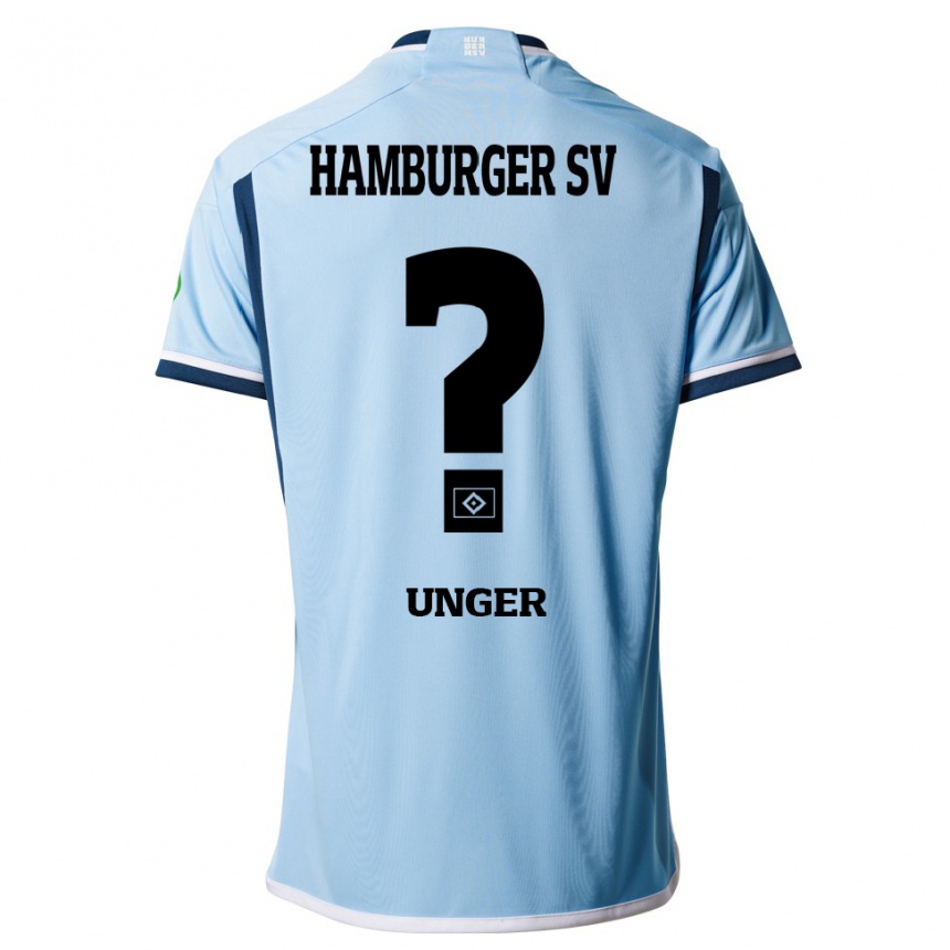 Niño Fútbol Camiseta Paul Luca Unger #0 Azul 2ª Equipación 2023/24