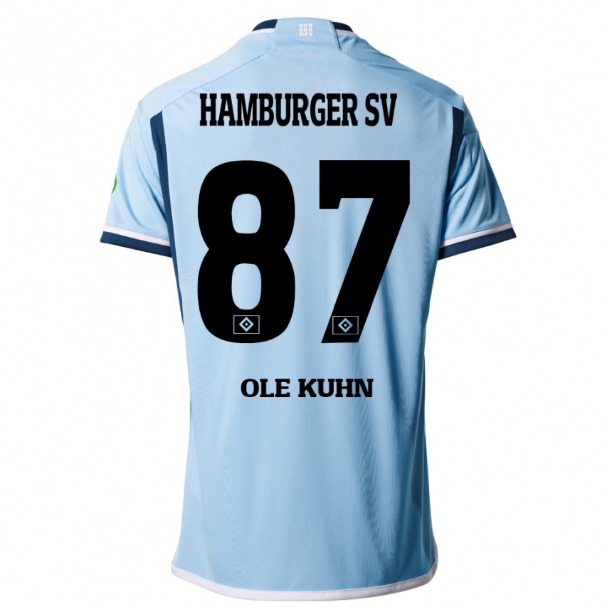 Niño Fútbol Camiseta Niklas Ole Kühn #87 Azul 2ª Equipación 2023/24