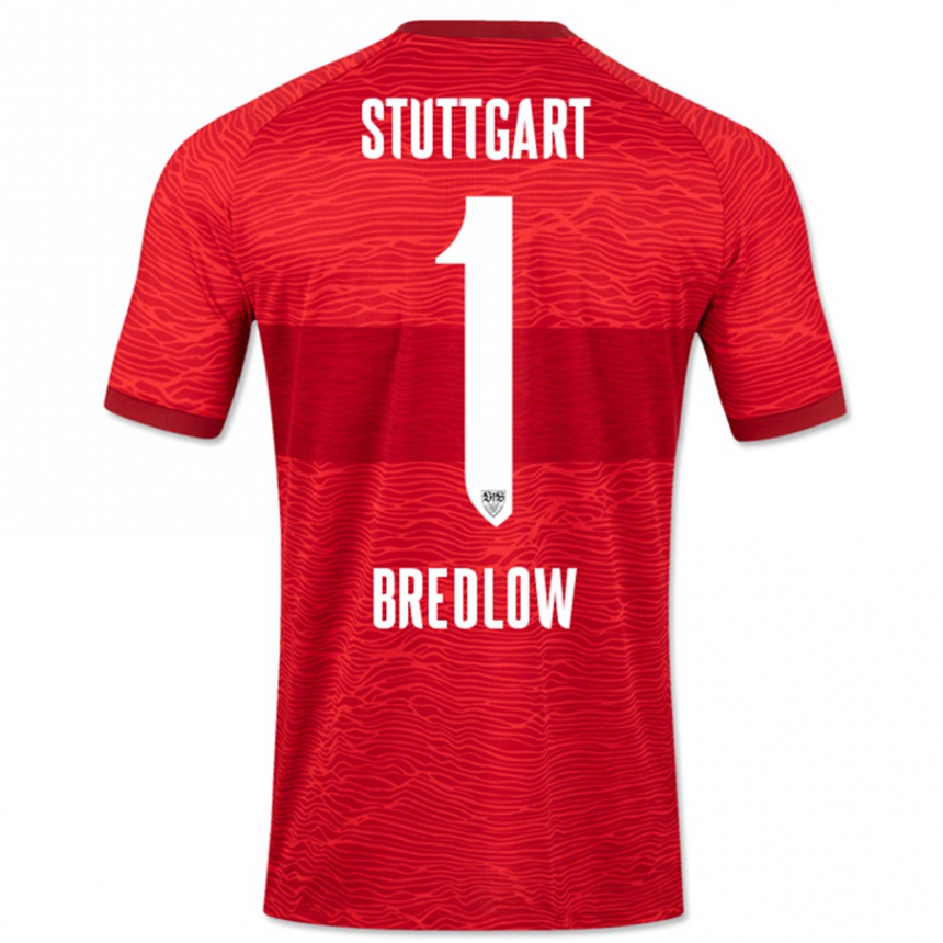 Niño Fútbol Camiseta Fabian Bredlow #1 Rojo 2ª Equipación 2023/24