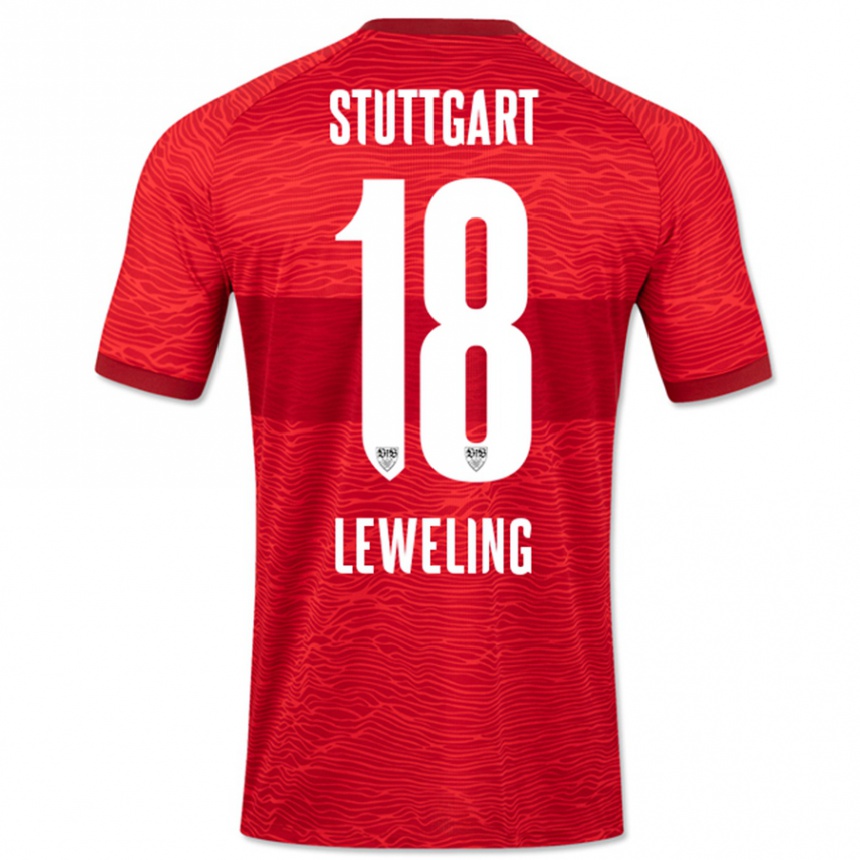 Niño Fútbol Camiseta Jamie Leweling #18 Rojo 2ª Equipación 2023/24