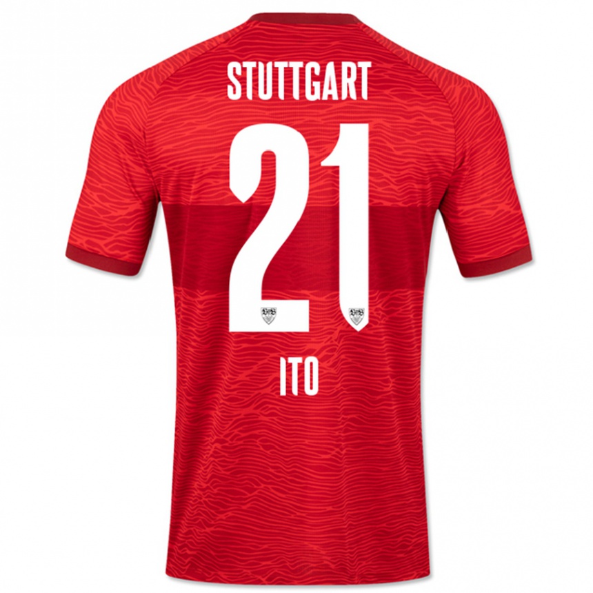 Niño Fútbol Camiseta Hiroki Ito #21 Rojo 2ª Equipación 2023/24