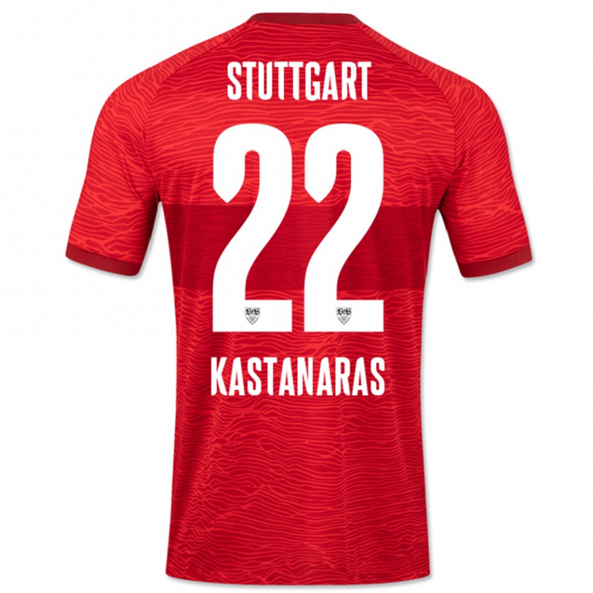 Niño Fútbol Camiseta Thomas Kastanaras #22 Rojo 2ª Equipación 2023/24