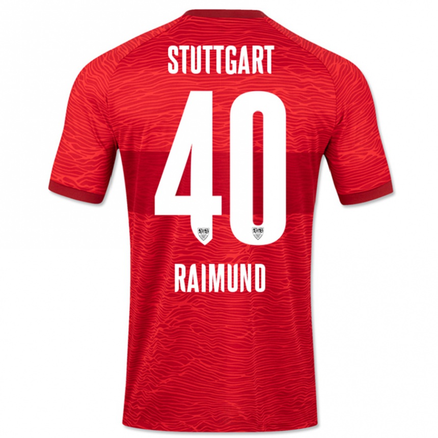 Niño Fútbol Camiseta Luca Raimund #40 Rojo 2ª Equipación 2023/24