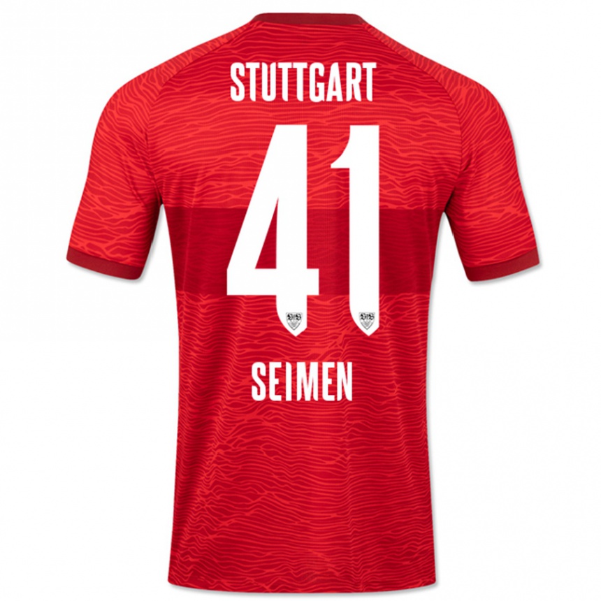 Niño Fútbol Camiseta Dennis Seimen #41 Rojo 2ª Equipación 2023/24