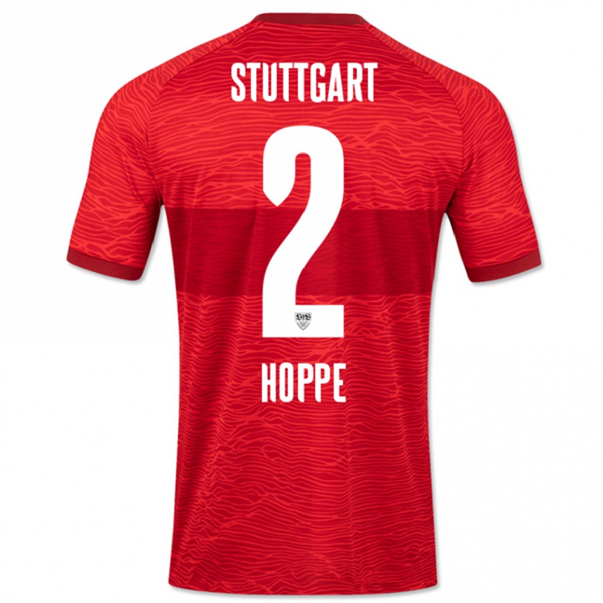 Niño Fútbol Camiseta Mattis Hoppe #2 Rojo 2ª Equipación 2023/24