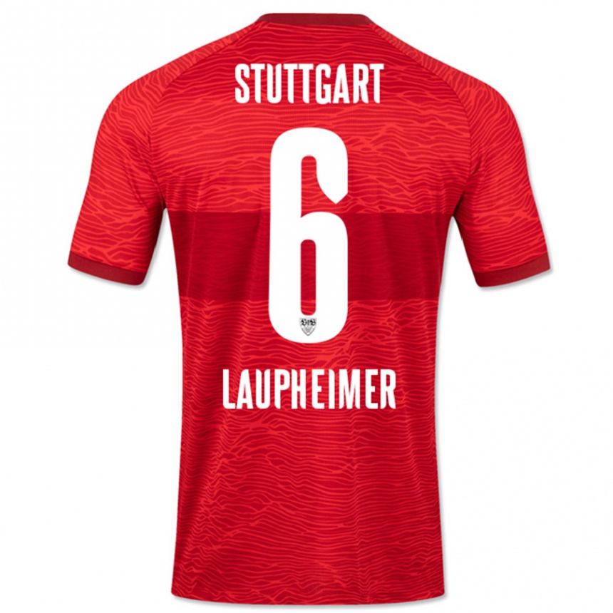 Niño Fútbol Camiseta Lukas Laupheimer #6 Rojo 2ª Equipación 2023/24