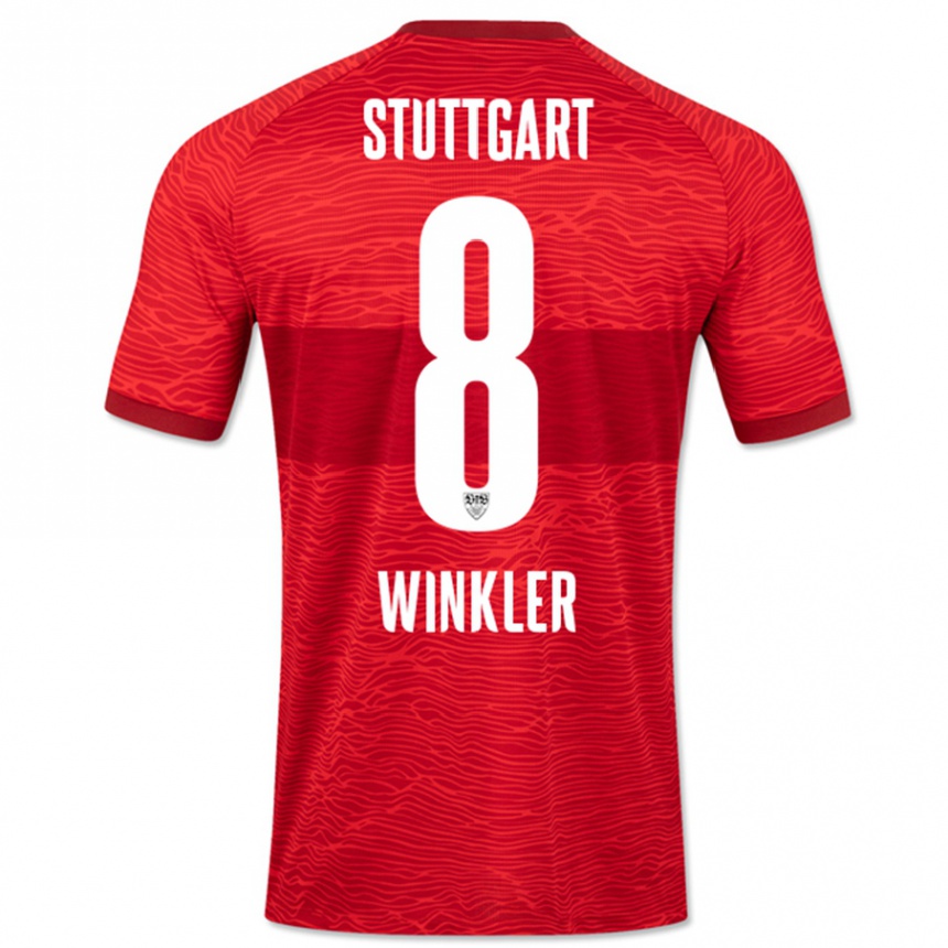 Niño Fútbol Camiseta Nathan Winkler #8 Rojo 2ª Equipación 2023/24