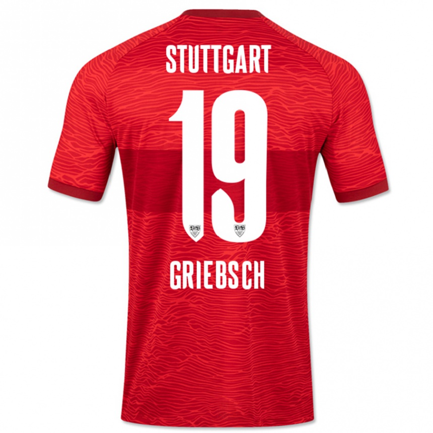 Niño Fútbol Camiseta Lukas Griebsch #19 Rojo 2ª Equipación 2023/24