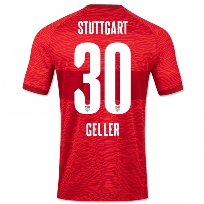 Niño Fútbol Camiseta Robert Geller #30 Rojo 2ª Equipación 2023/24