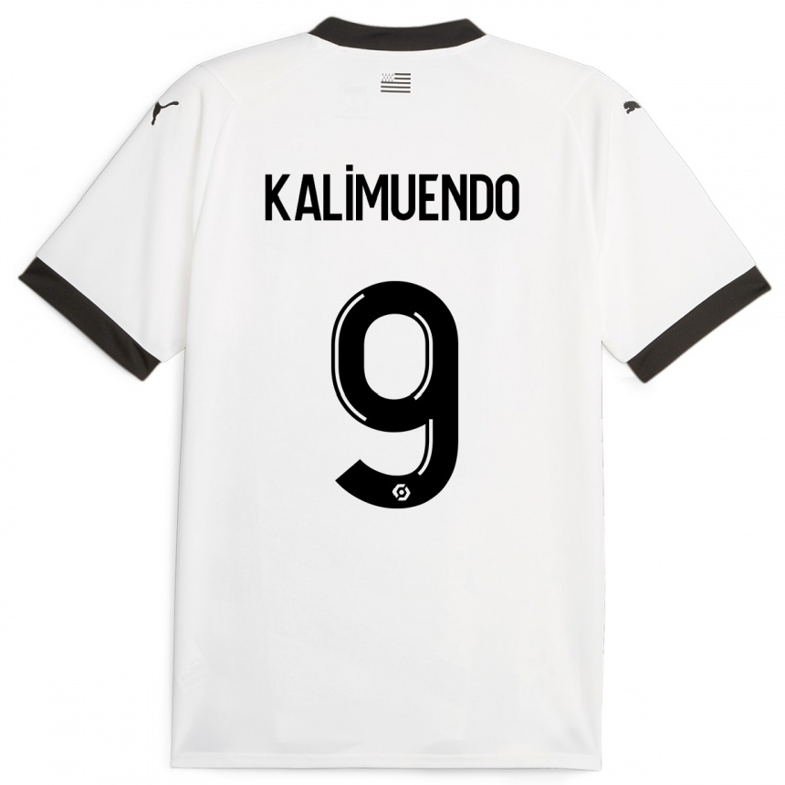 Niño Fútbol Camiseta Arnaud Kalimuendo #9 Blanco 2ª Equipación 2023/24