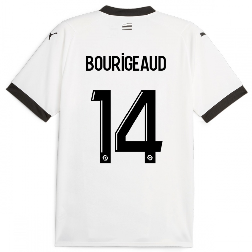 Niño Fútbol Camiseta Benjamin Bourigeaud #14 Blanco 2ª Equipación 2023/24