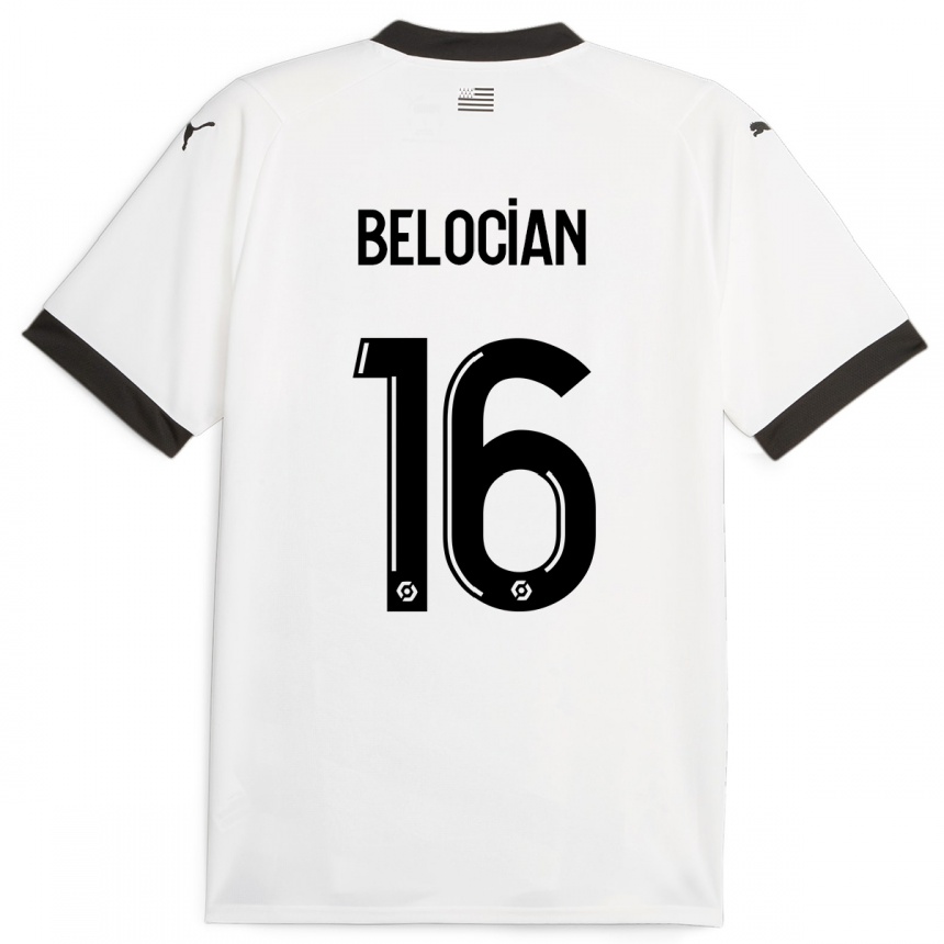 Niño Fútbol Camiseta Jeanuël Belocian #16 Blanco 2ª Equipación 2023/24