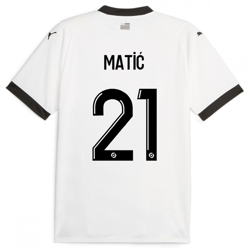 Niño Fútbol Camiseta Nemanja Matic #21 Blanco 2ª Equipación 2023/24