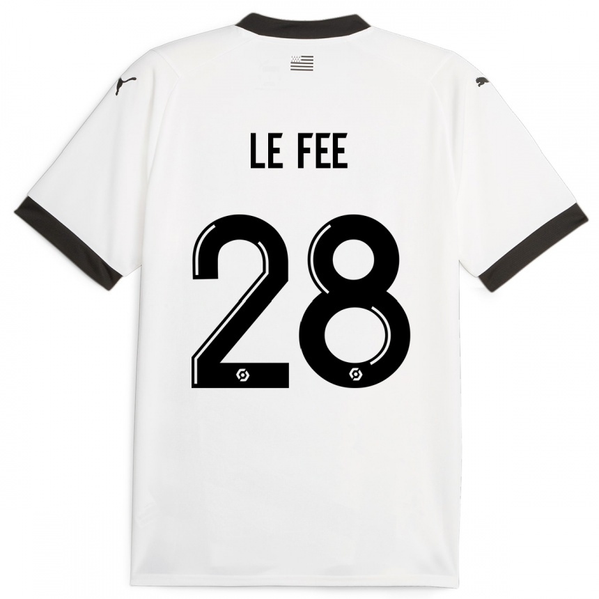 Niño Fútbol Camiseta Enzo Le Fée #28 Blanco 2ª Equipación 2023/24