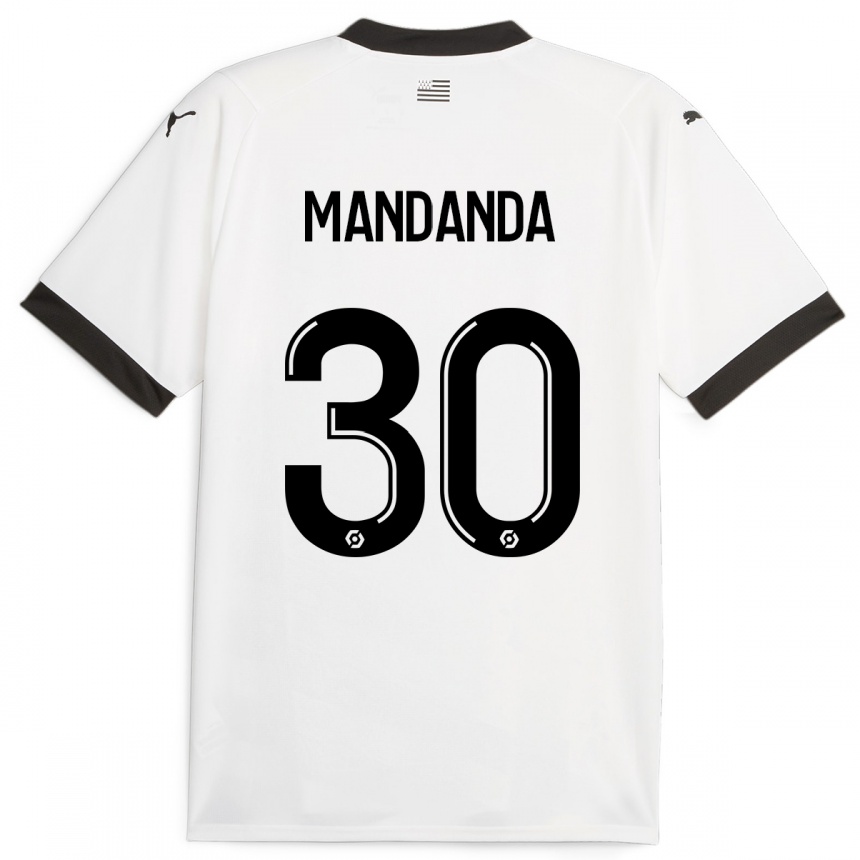 Niño Fútbol Camiseta Steve Mandanda #30 Blanco 2ª Equipación 2023/24