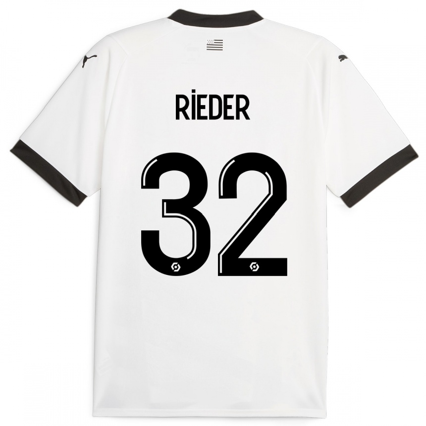 Niño Fútbol Camiseta Fabian Rieder #32 Blanco 2ª Equipación 2023/24