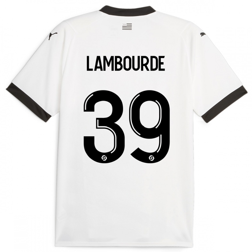 Niño Fútbol Camiseta Mathis Lambourde #39 Blanco 2ª Equipación 2023/24