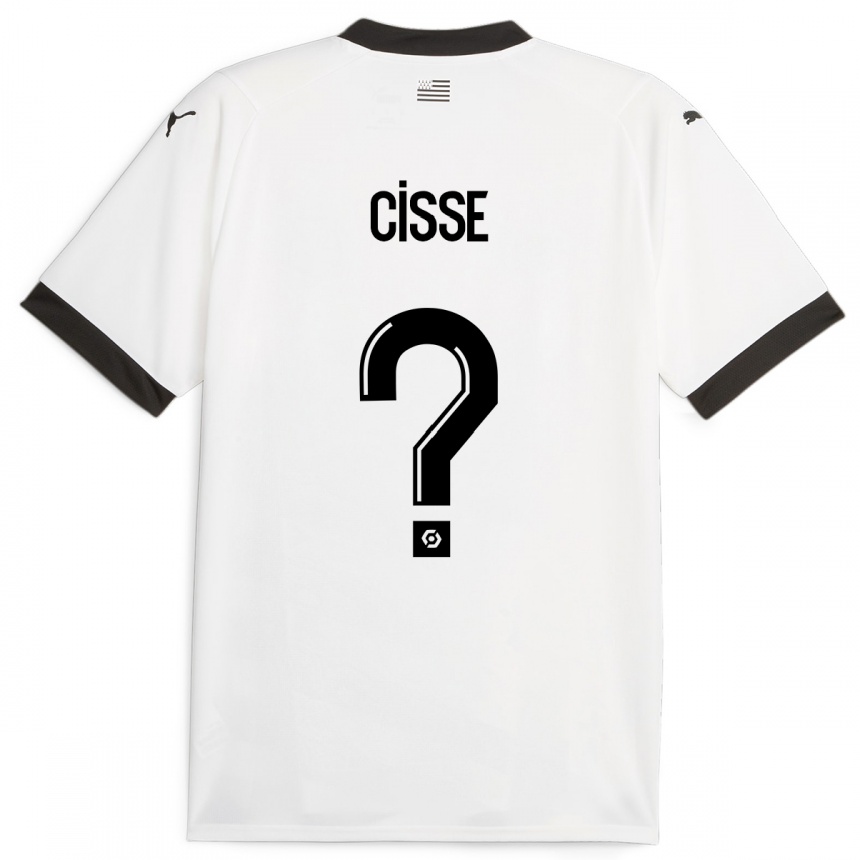 Niño Fútbol Camiseta Djaoui Cissé #0 Blanco 2ª Equipación 2023/24