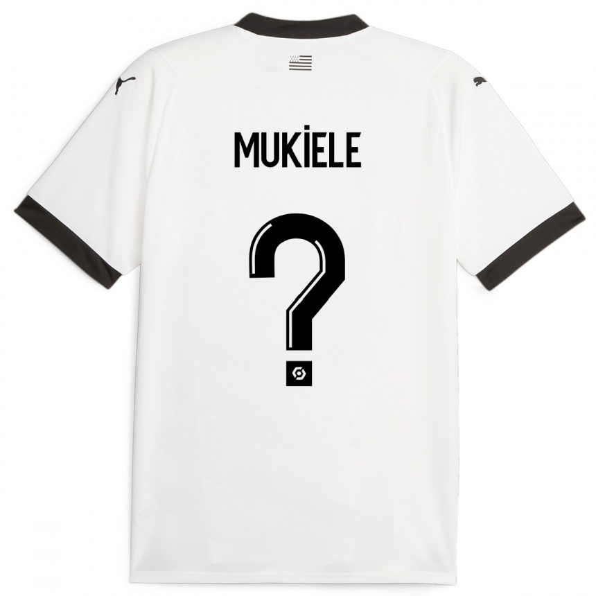 Niño Fútbol Camiseta Nordan Mukiele #0 Blanco 2ª Equipación 2023/24