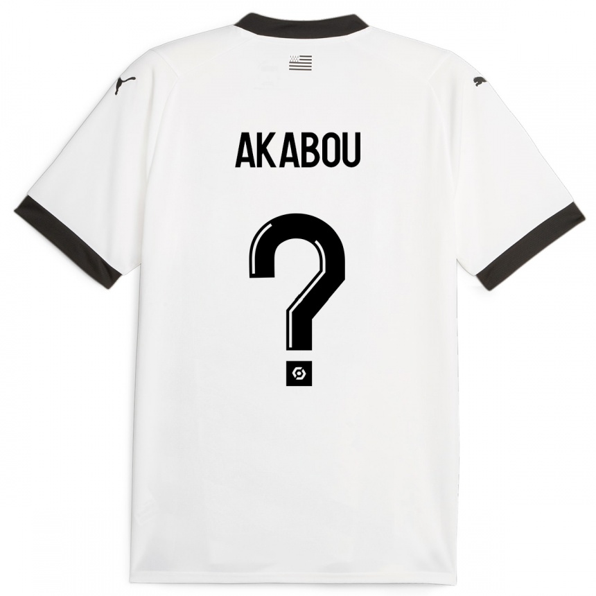 Niño Fútbol Camiseta Ayoube Akabou #0 Blanco 2ª Equipación 2023/24