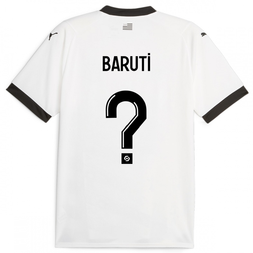 Niño Fútbol Camiseta Kelian Baruti #0 Blanco 2ª Equipación 2023/24