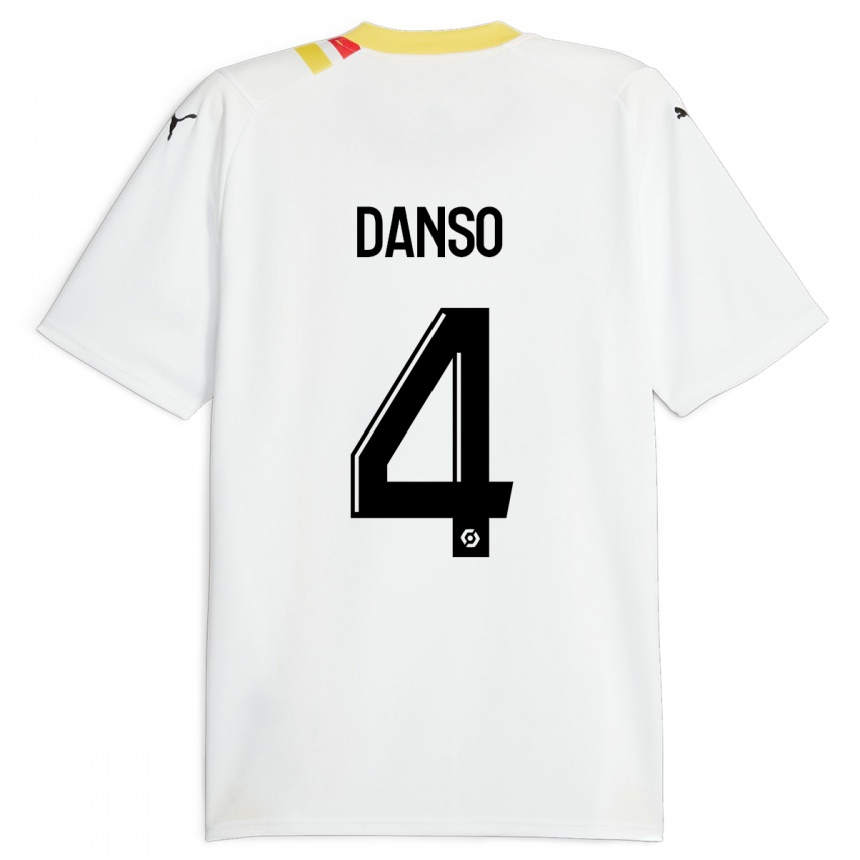Niño Fútbol Camiseta Kevin Danso #4 Negro 2ª Equipación 2023/24