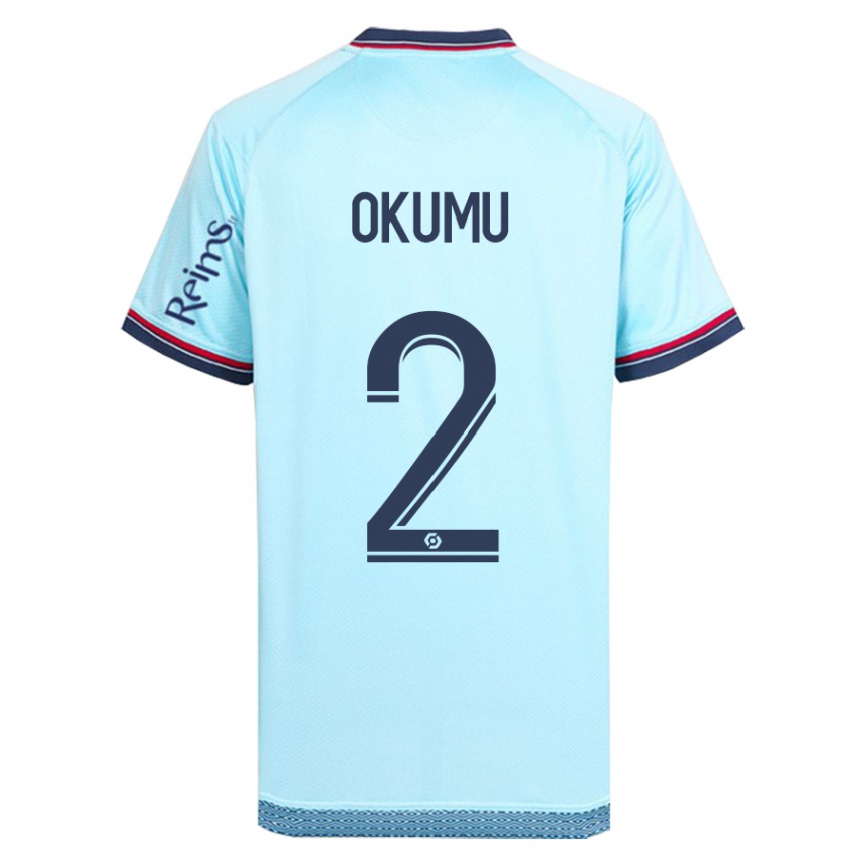 Niño Fútbol Camiseta Joseph Okumu #2 Cielo Azul 2ª Equipación 2023/24