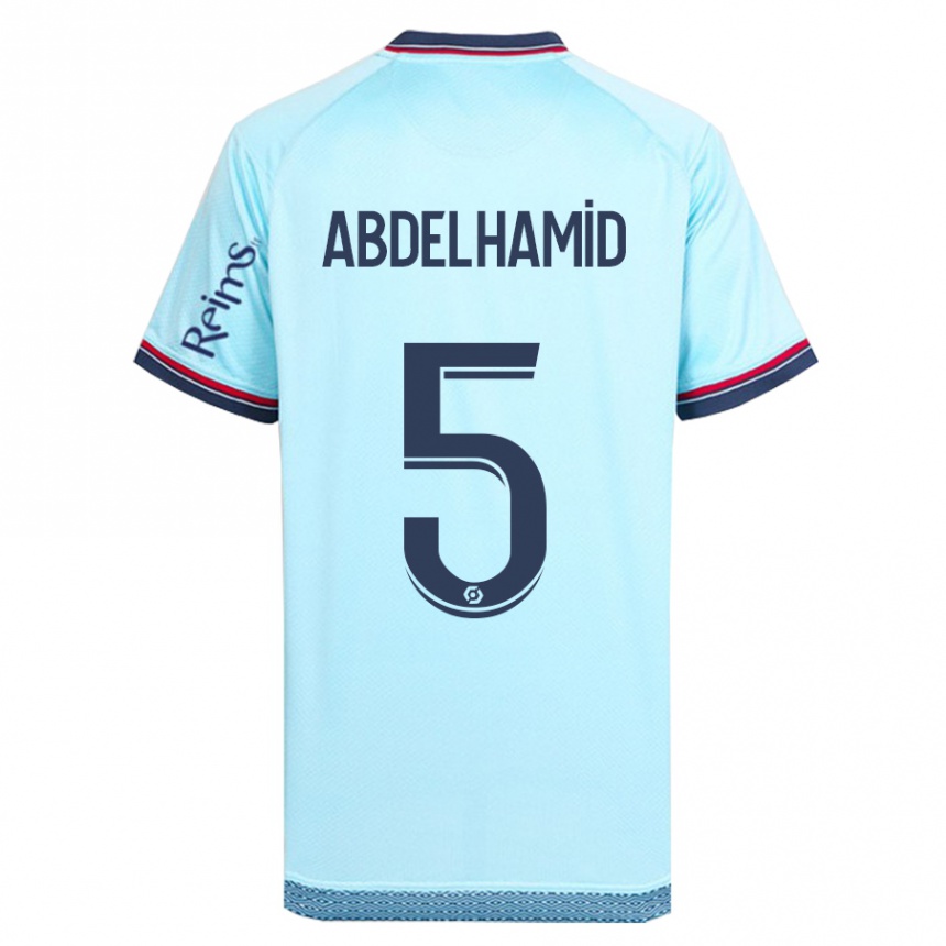 Niño Fútbol Camiseta Yunis Abdelhamid #5 Cielo Azul 2ª Equipación 2023/24