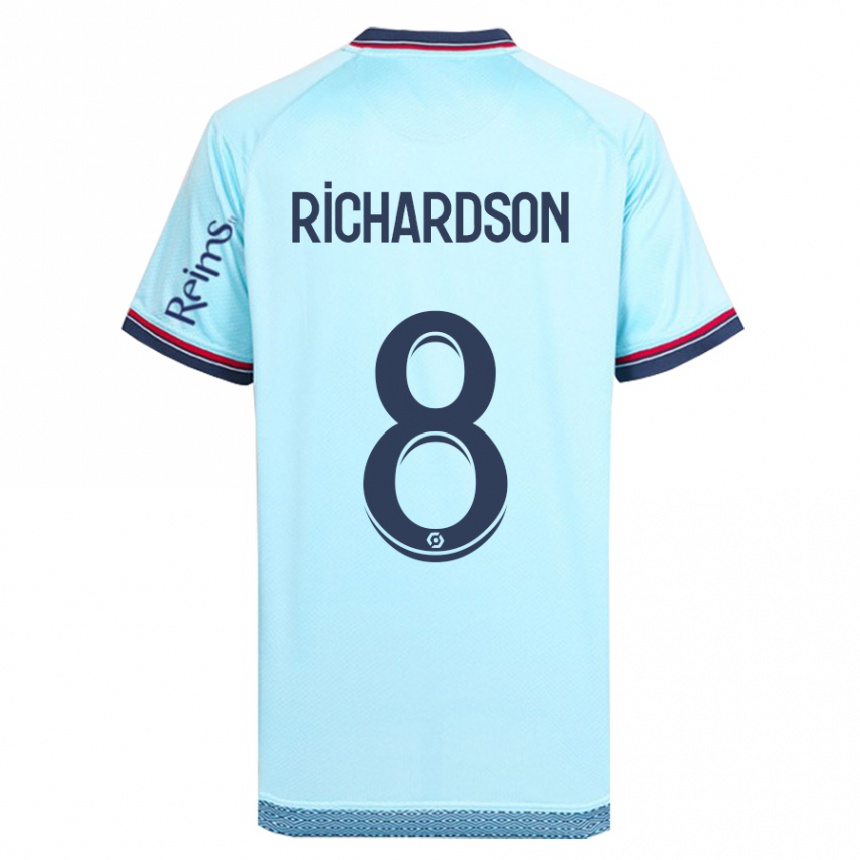 Niño Fútbol Camiseta Amir Richardson #8 Cielo Azul 2ª Equipación 2023/24