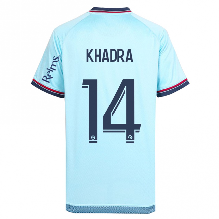 Niño Fútbol Camiseta Reda Khadra #14 Cielo Azul 2ª Equipación 2023/24