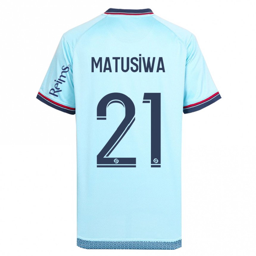 Niño Fútbol Camiseta Azor Matusiwa #21 Cielo Azul 2ª Equipación 2023/24