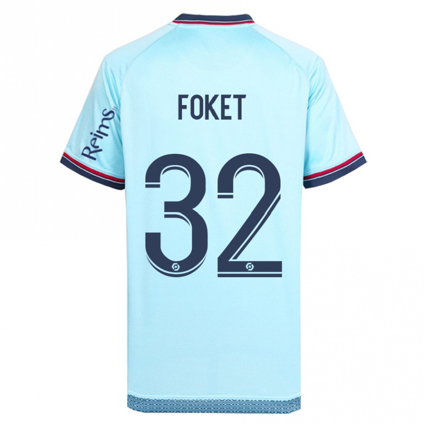 Niño Fútbol Camiseta Thomas Foket #32 Cielo Azul 2ª Equipación 2023/24