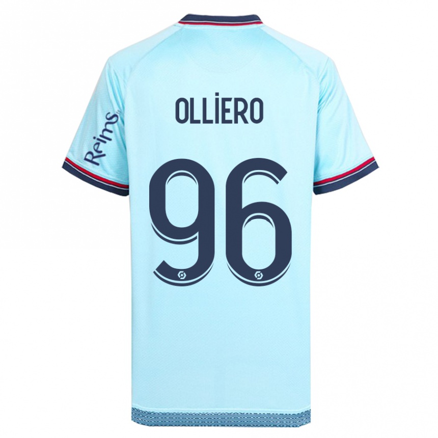 Niño Fútbol Camiseta Alexandre Olliero #96 Cielo Azul 2ª Equipación 2023/24