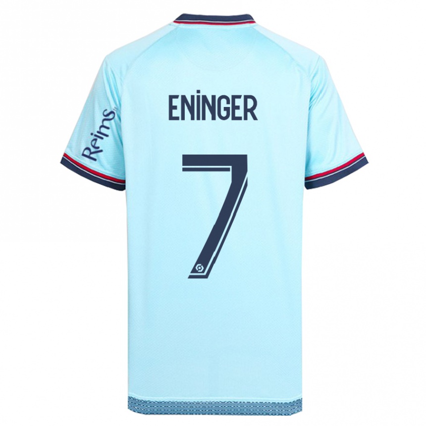 Niño Fútbol Camiseta Thelma Eninger #7 Cielo Azul 2ª Equipación 2023/24