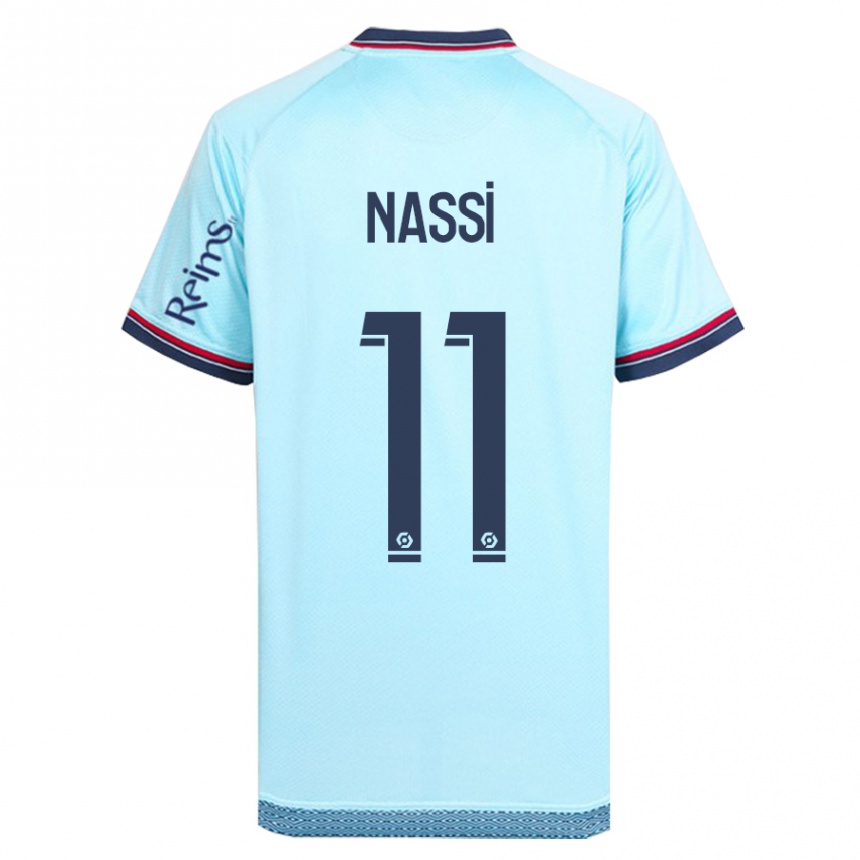 Niño Fútbol Camiseta Jade Nassi #11 Cielo Azul 2ª Equipación 2023/24