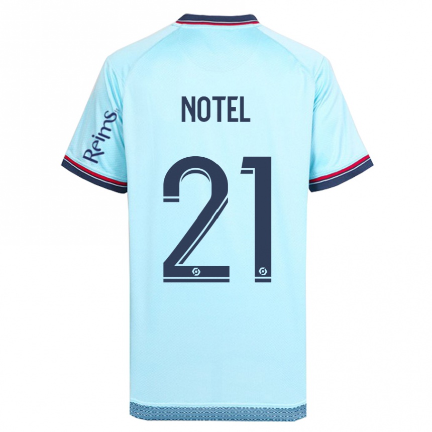 Niño Fútbol Camiseta Lea Notel #21 Cielo Azul 2ª Equipación 2023/24