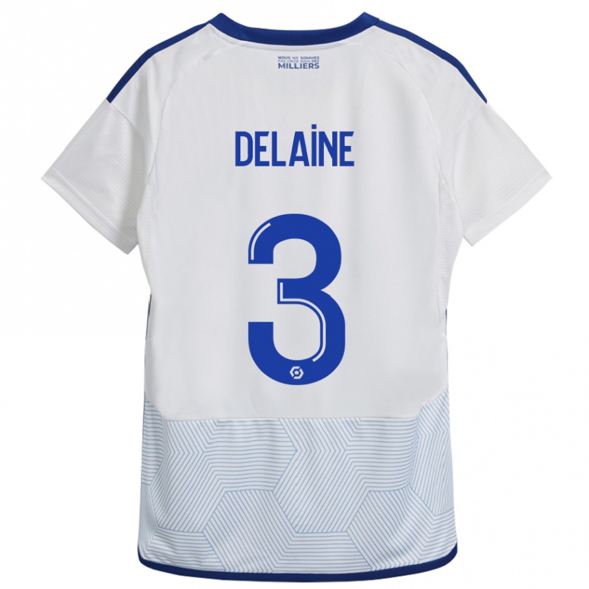 Niño Fútbol Camiseta Thomas Delaine #3 Blanco 2ª Equipación 2023/24