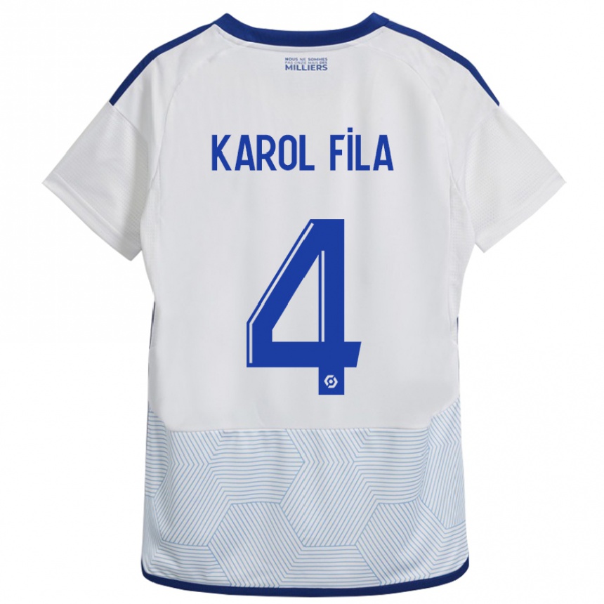 Niño Fútbol Camiseta Karol Fila #4 Blanco 2ª Equipación 2023/24