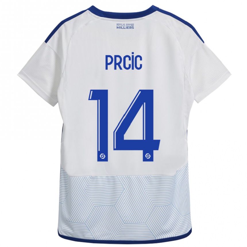 Niño Fútbol Camiseta Sanjin Prcic #14 Blanco 2ª Equipación 2023/24