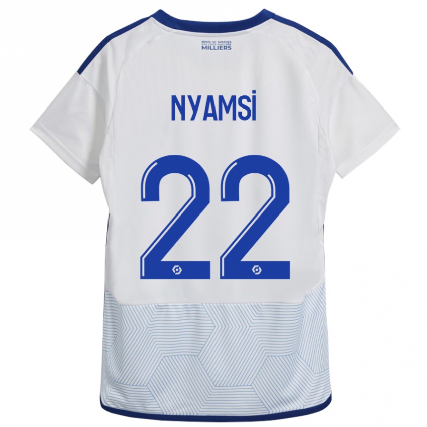 Niño Fútbol Camiseta Gerzino Nyamsi #22 Blanco 2ª Equipación 2023/24