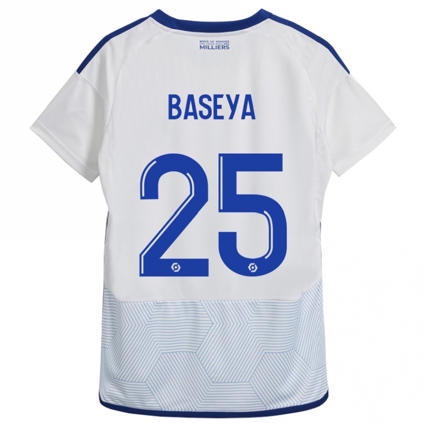 Niño Fútbol Camiseta Steven Baseya #25 Blanco 2ª Equipación 2023/24