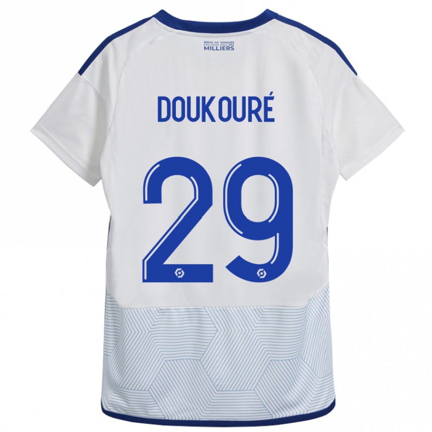 Niño Fútbol Camiseta Ismaël Doukouré #29 Blanco 2ª Equipación 2023/24