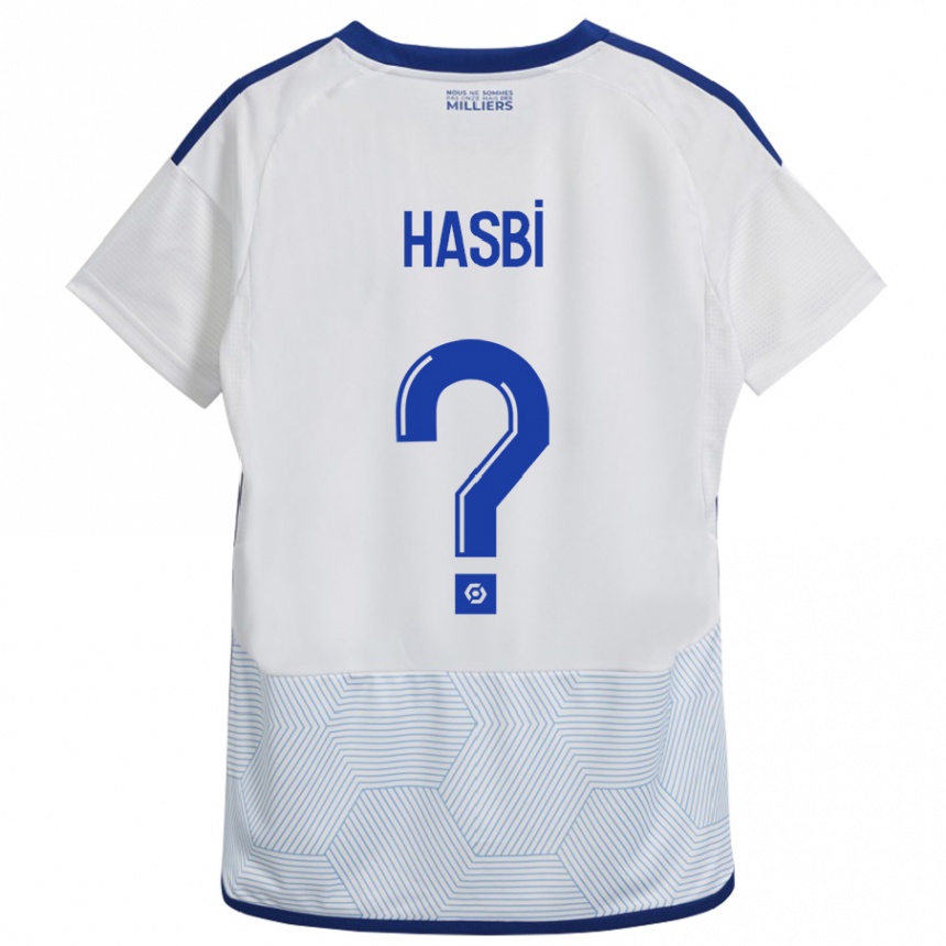 Niño Fútbol Camiseta Walid Hasbi #0 Blanco 2ª Equipación 2023/24