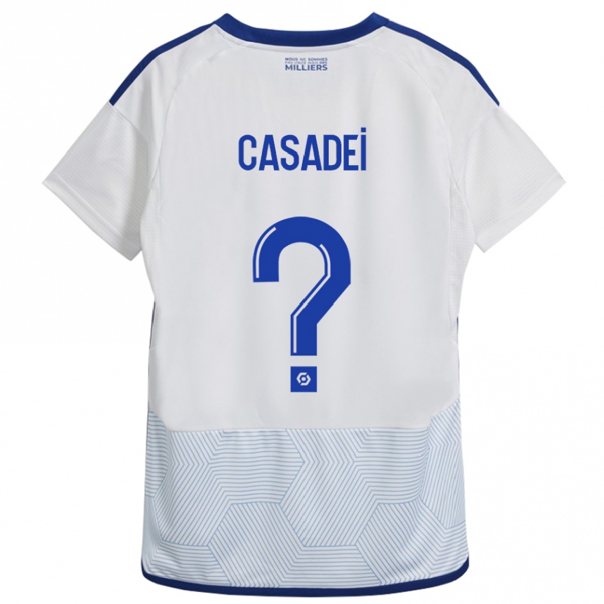 Niño Fútbol Camiseta Alexis Casadei #0 Blanco 2ª Equipación 2023/24