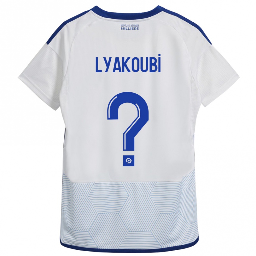 Niño Fútbol Camiseta Oussama Lyakoubi #0 Blanco 2ª Equipación 2023/24