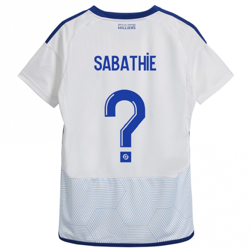 Niño Fútbol Camiseta Gabin Sabathié #0 Blanco 2ª Equipación 2023/24