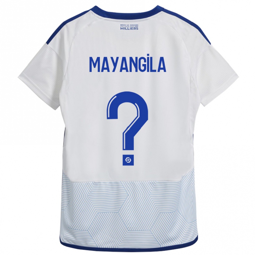 Niño Fútbol Camiseta Ryan Tutu Mayangila #0 Blanco 2ª Equipación 2023/24