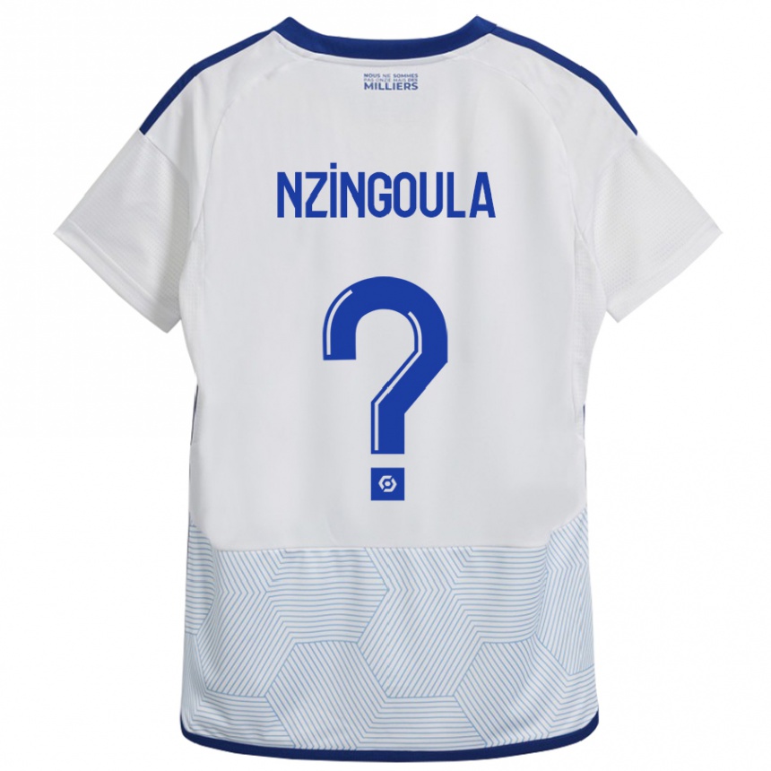 Niño Fútbol Camiseta Rabby Nzingoula #0 Blanco 2ª Equipación 2023/24