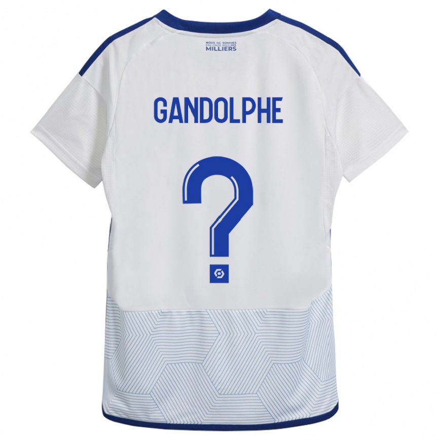 Niño Fútbol Camiseta Adrien Gandolphe #0 Blanco 2ª Equipación 2023/24