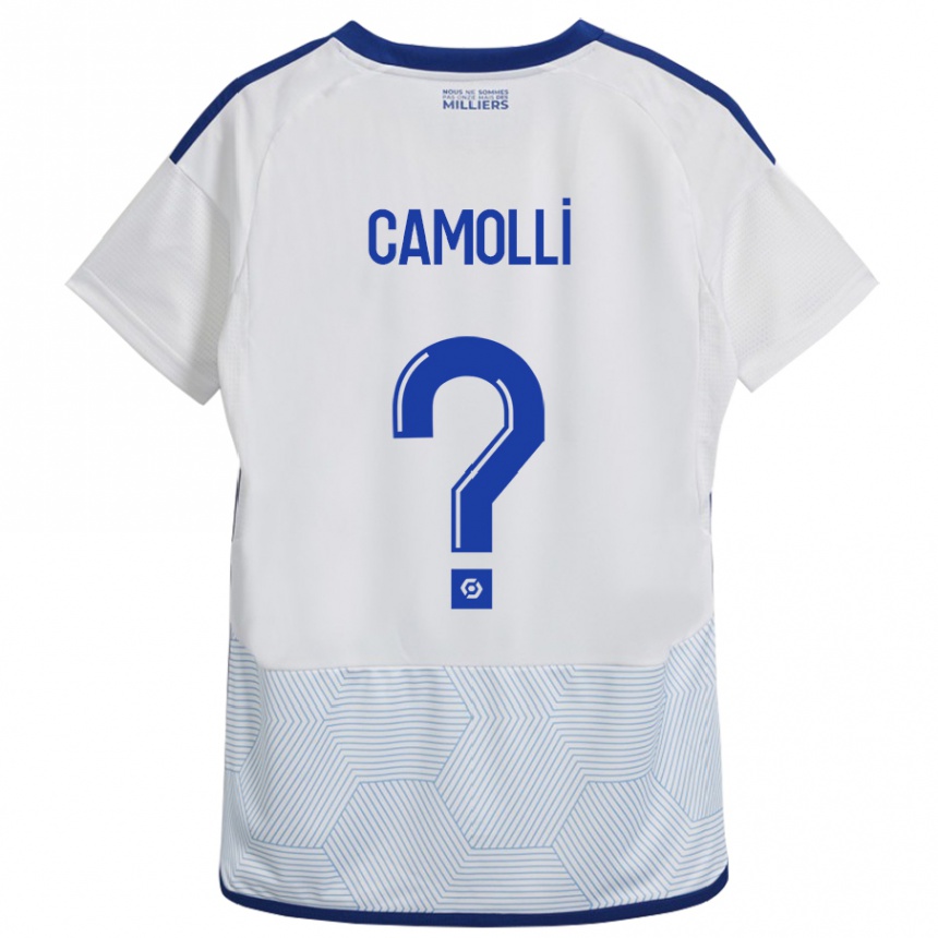 Niño Fútbol Camiseta Benjamin Camolli #0 Blanco 2ª Equipación 2023/24